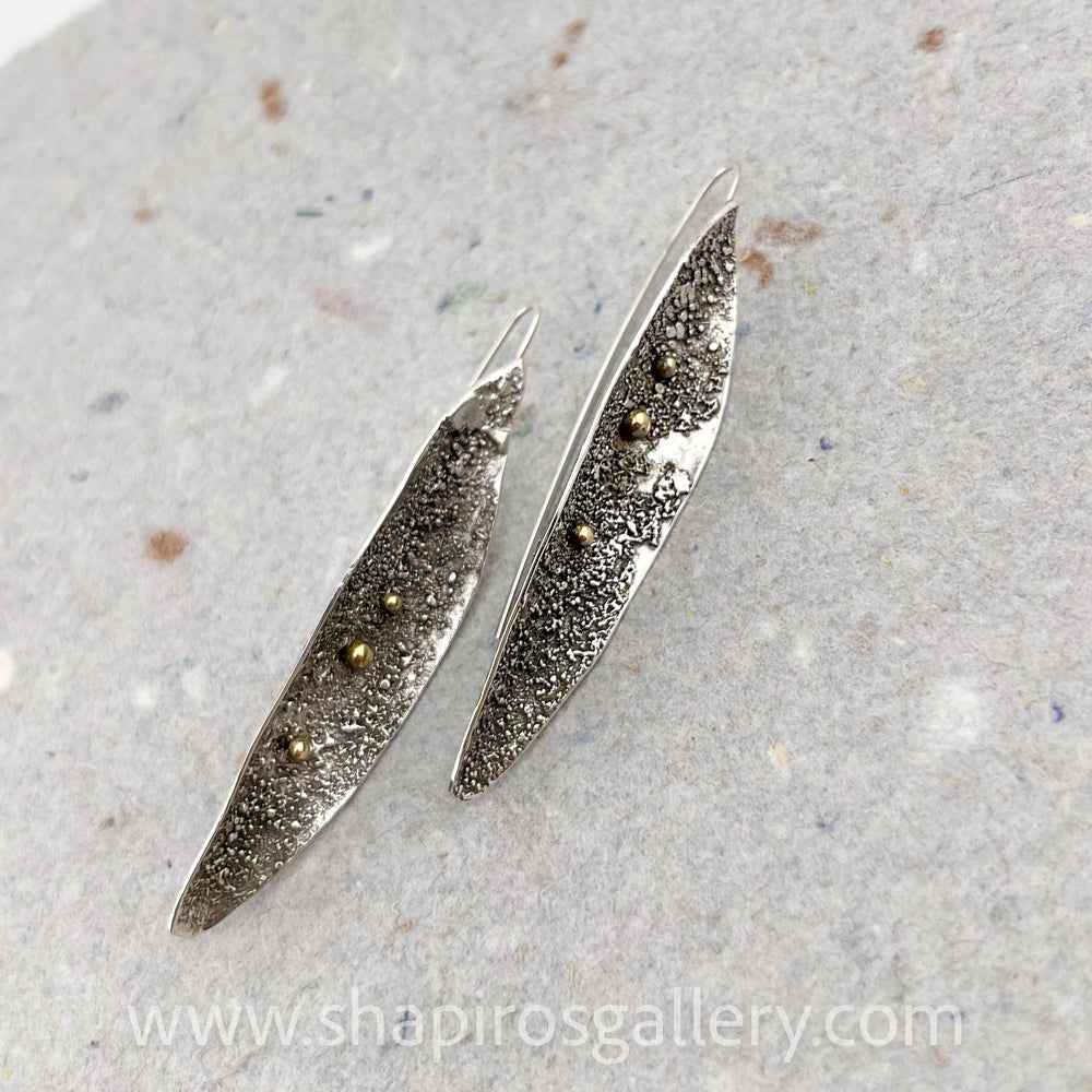 Reticulated Bronze Accent Earrings