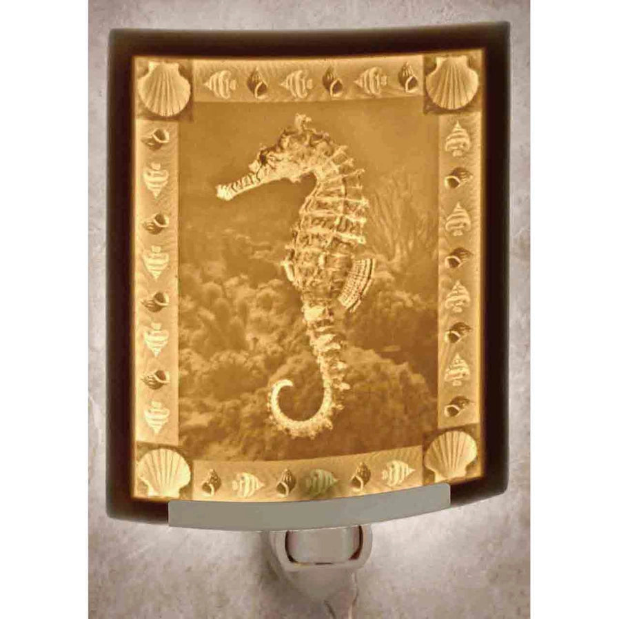 Seahorse Porcelain Lithophane Night Light