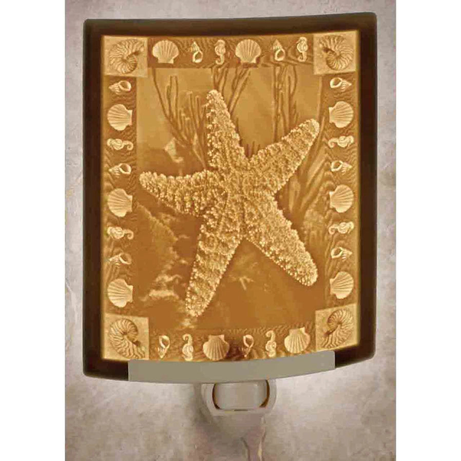 Starfish Porcelain Lithophane Night Light