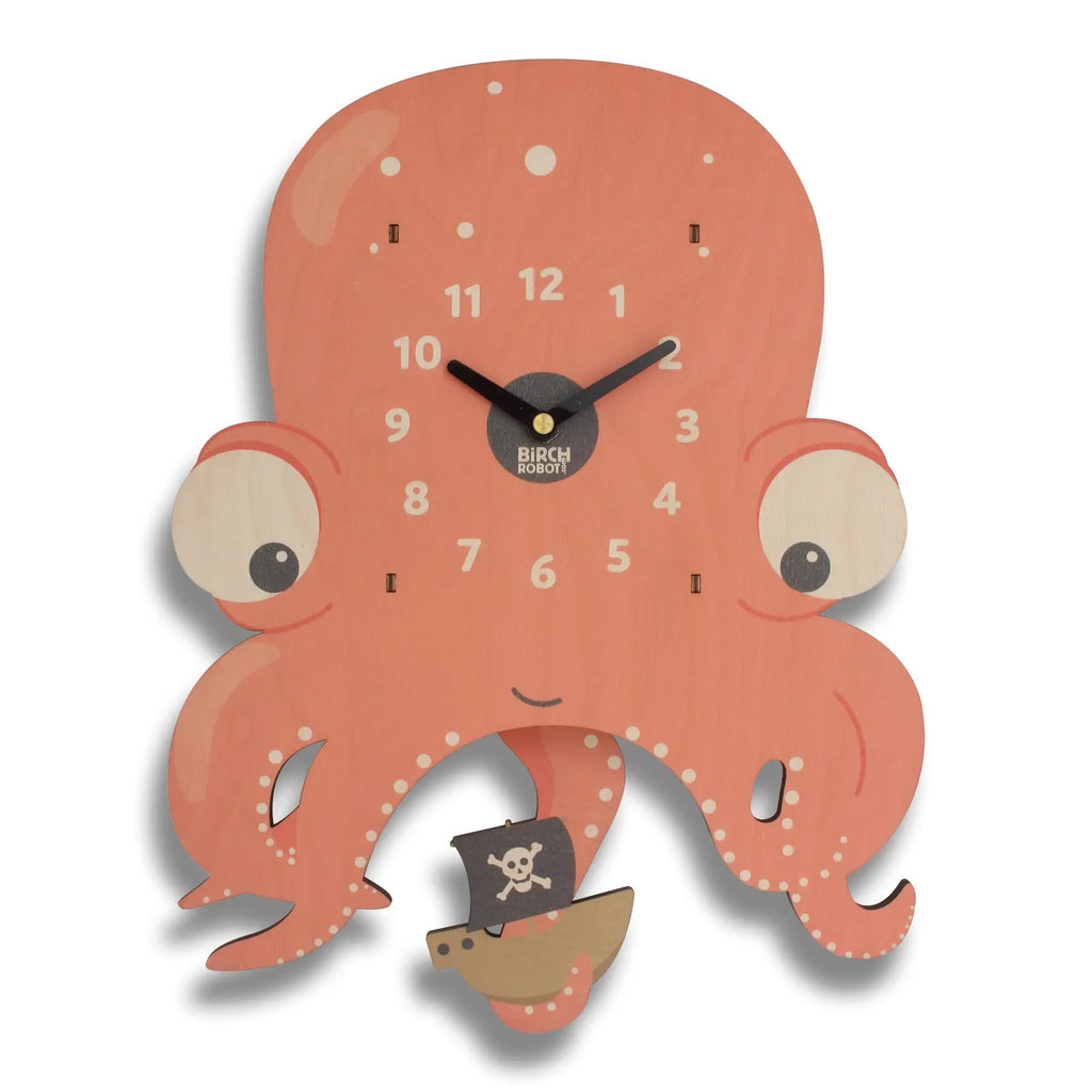 Larry the Octopus Pendulum Wall Clock
