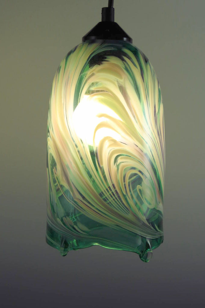 Cool Mix Flame Blown Glass Pendant Lamp