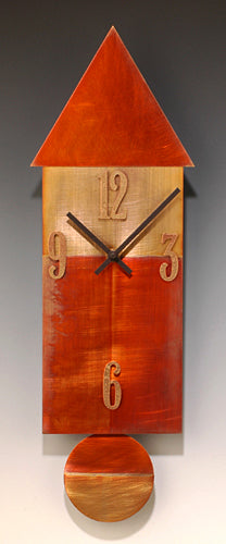 Copper House Pendulum Clock