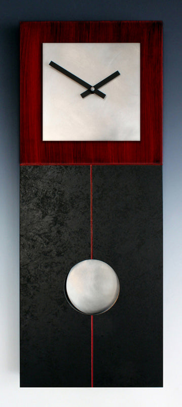 Red and Black Pendulum Clock