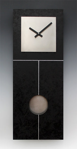 Black and Silver Pendulum Clock