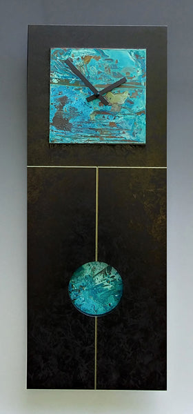 Black and Verdigris Pendulum Clock – SHAPIRO'S Gallery