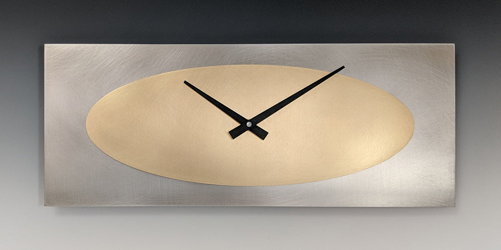 Marley Steel and Brass Wall Clock