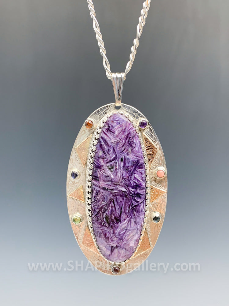 Large Oval Sugilite Necklace
