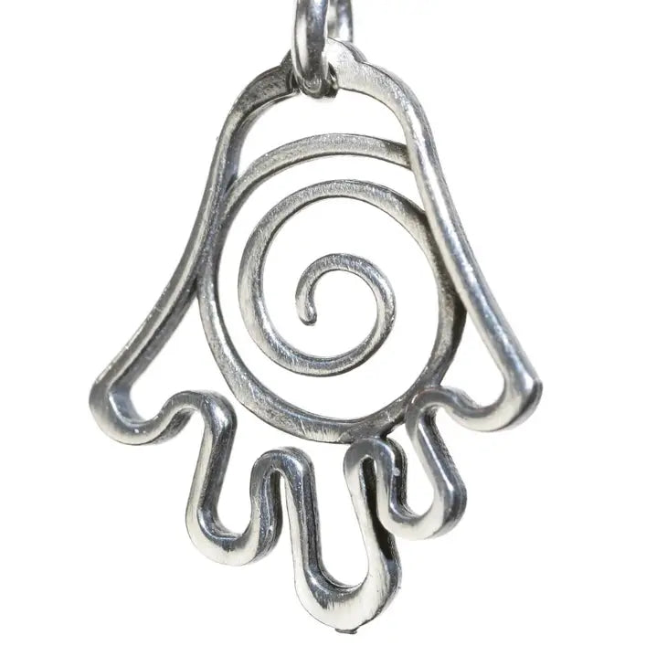 Outline Infinity Hamsa Silver Necklace