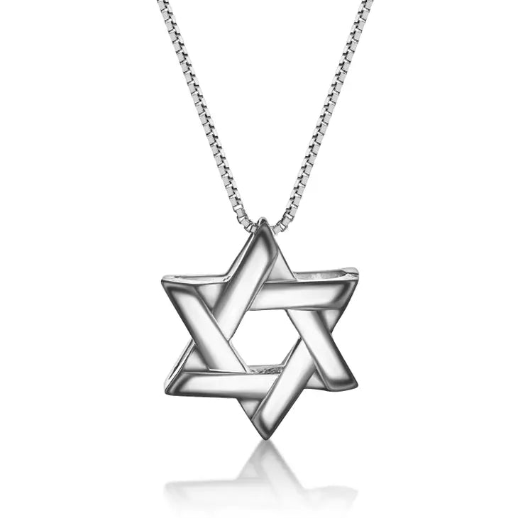 Lineal Jewish Star of David Necklace