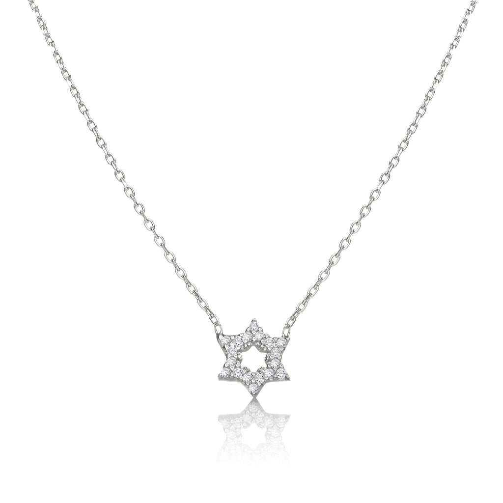 Small Star of David Necklace - Sterling Silver