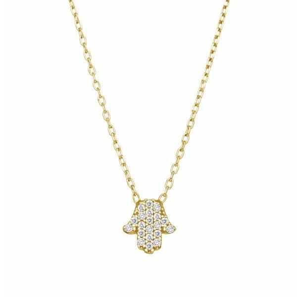 Tiny Hamsa - Yellow Gold