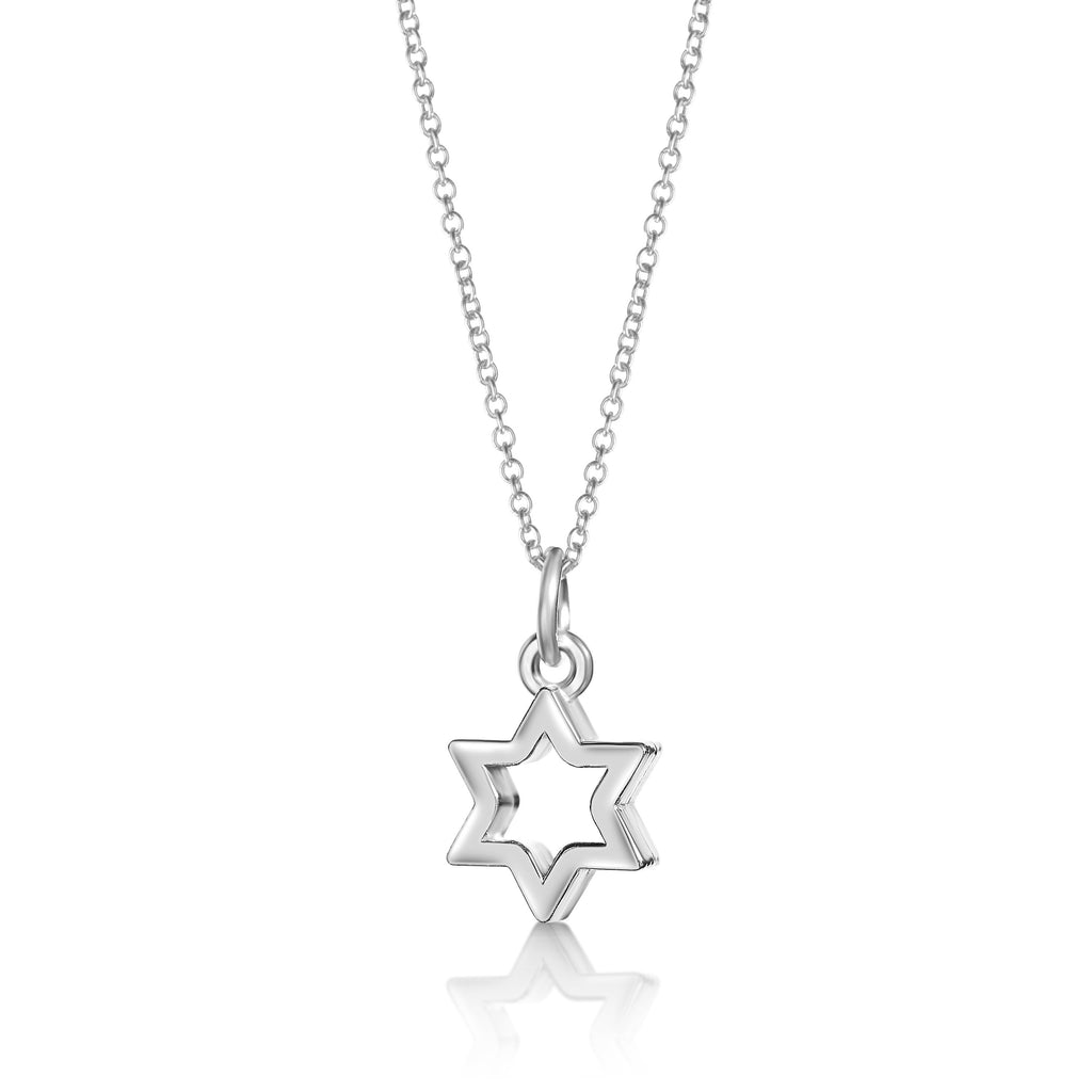 Tiny Star of David Outline Necklace