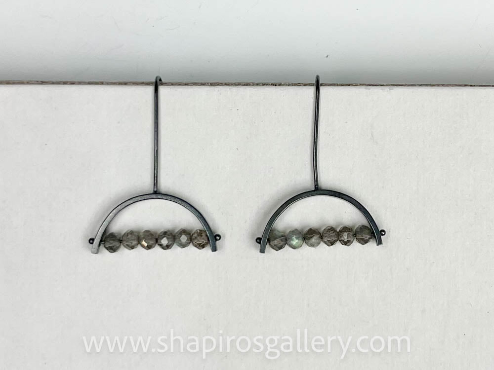 Half Moon Earrings - Labradorite