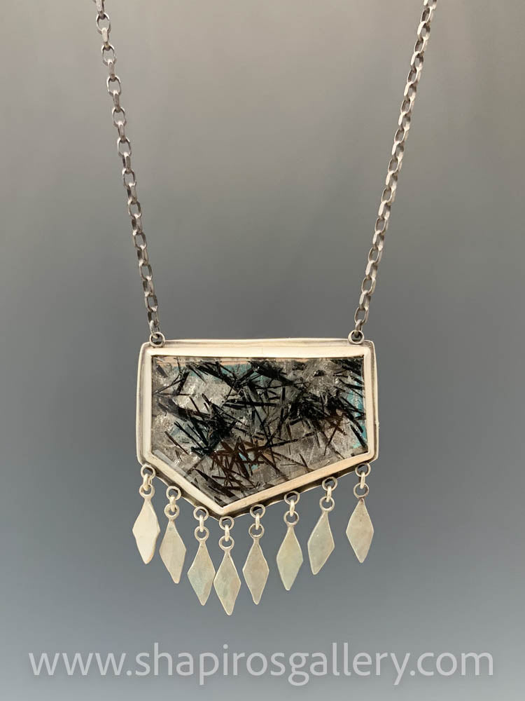 Tourmalinated Quartz Fringe Necklace