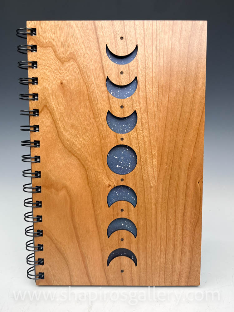 Moon Phases Wood Journal