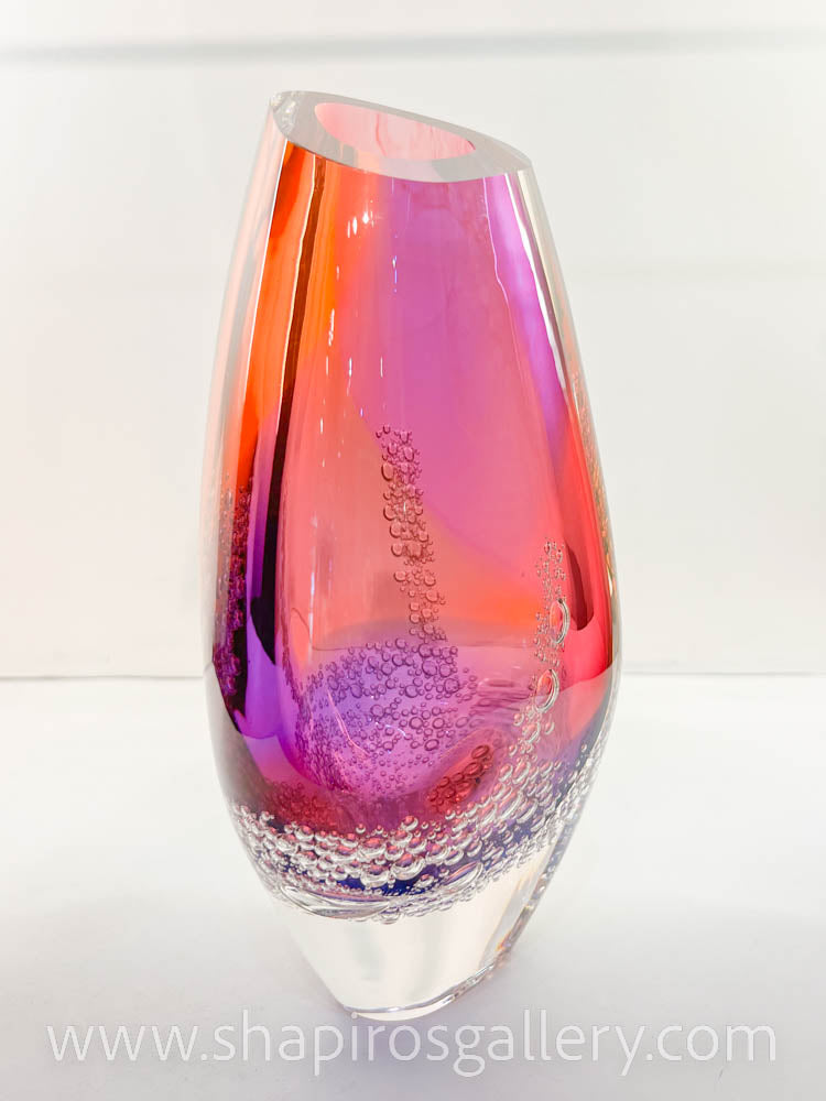 Triangular Vase Reds Small