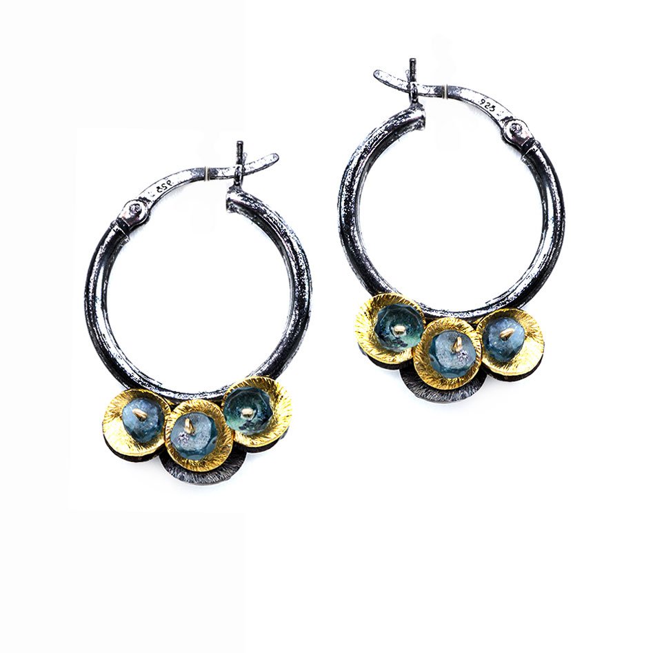 Kyanite Hoop Earrings