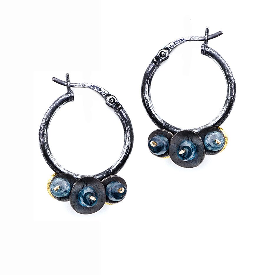 Kyanite Hoop Earrings