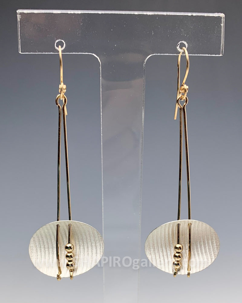 Long Circle Drop Earrings