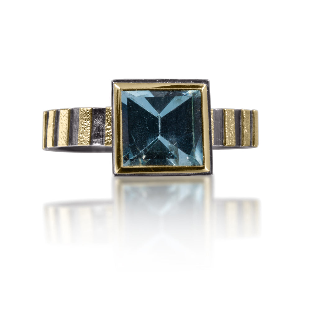 Aquamarine Stripe Ring