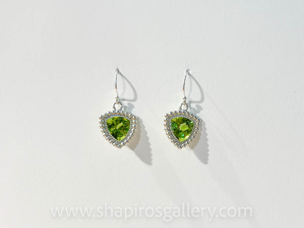 Peridot Trillion Earrings