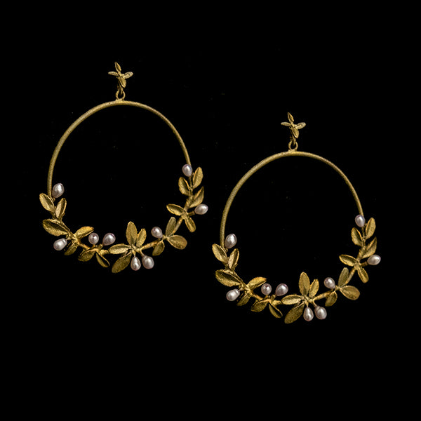 Flowering Thyme Post Hoop Earrings