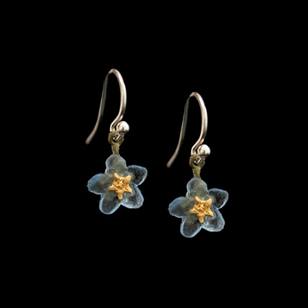 Forget Me Not Single Flower Wire Earrings