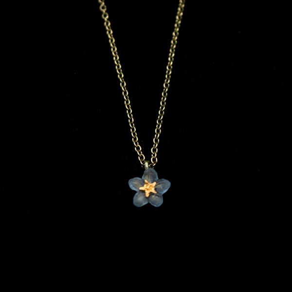 Forget Me Not Single Flower Necklace