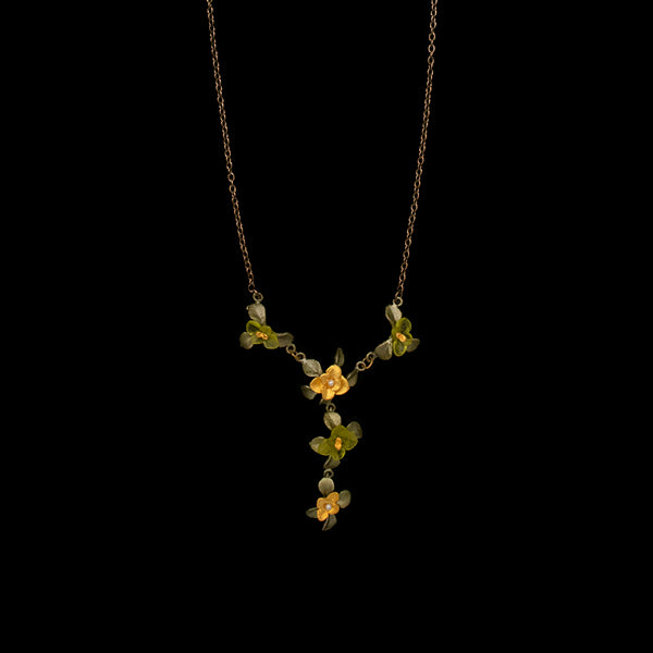 Desert Flower Drop Pendant Necklace
