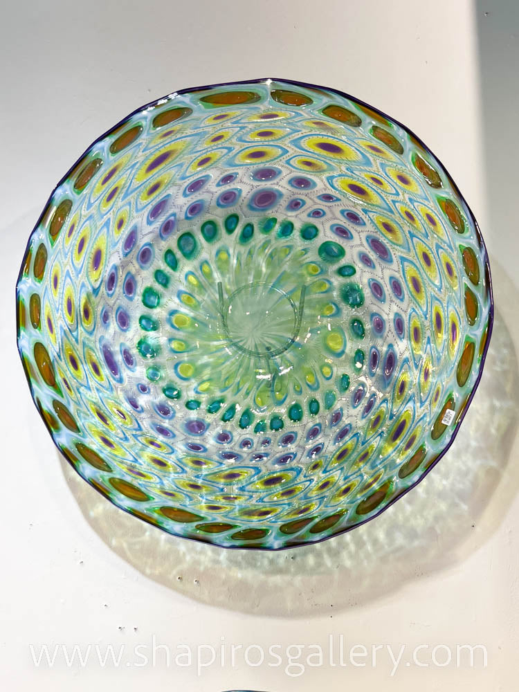 Blown Glass Murrine & Cane Mosaic Bowl