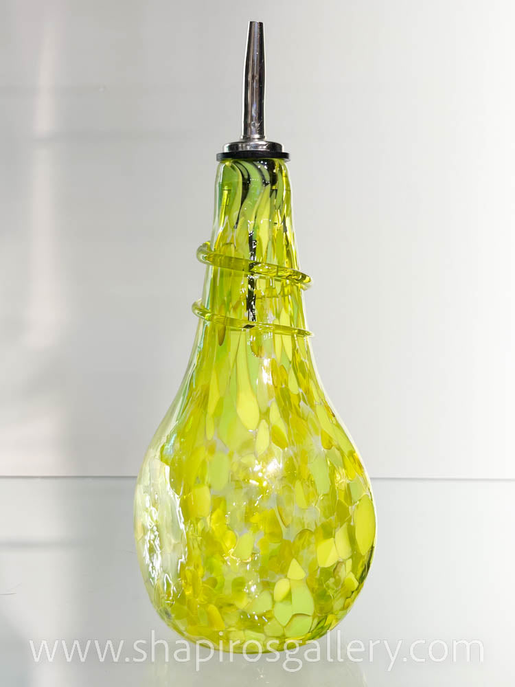 Blown Glass Oil Bottle - Yellow