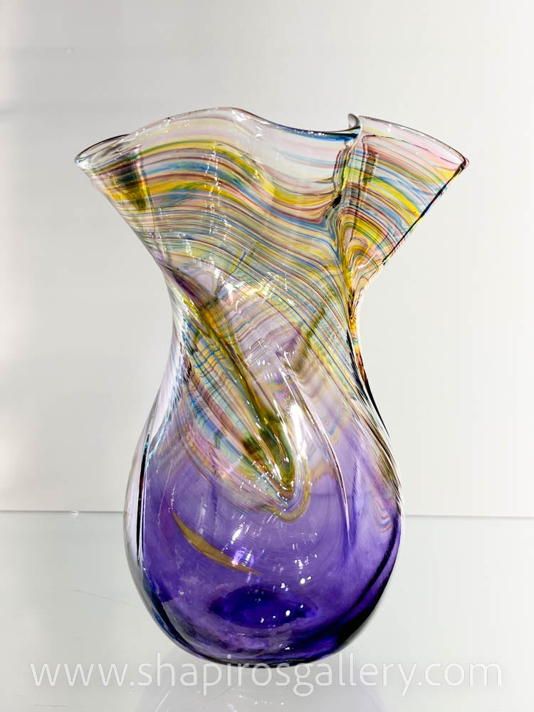 Blown Glass Wavy Vase
