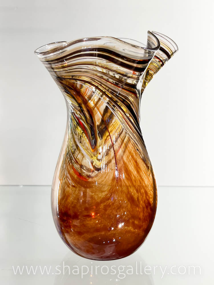 Blown Glass Wavy Vase