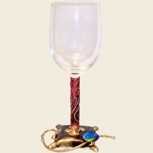Copper Wrapped Stem Kiddush Cup