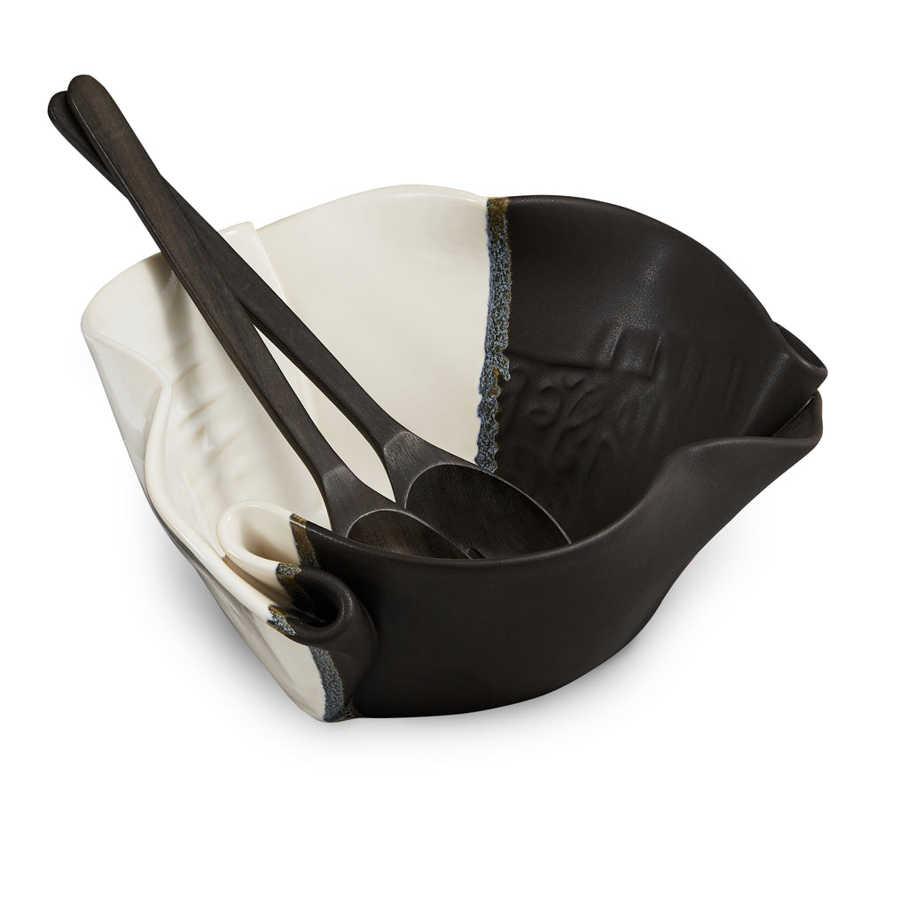 Funky Serving Bowl - Black and White