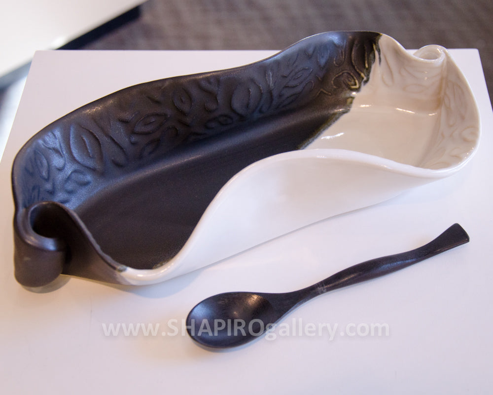 Asparagus Dish - Black and White