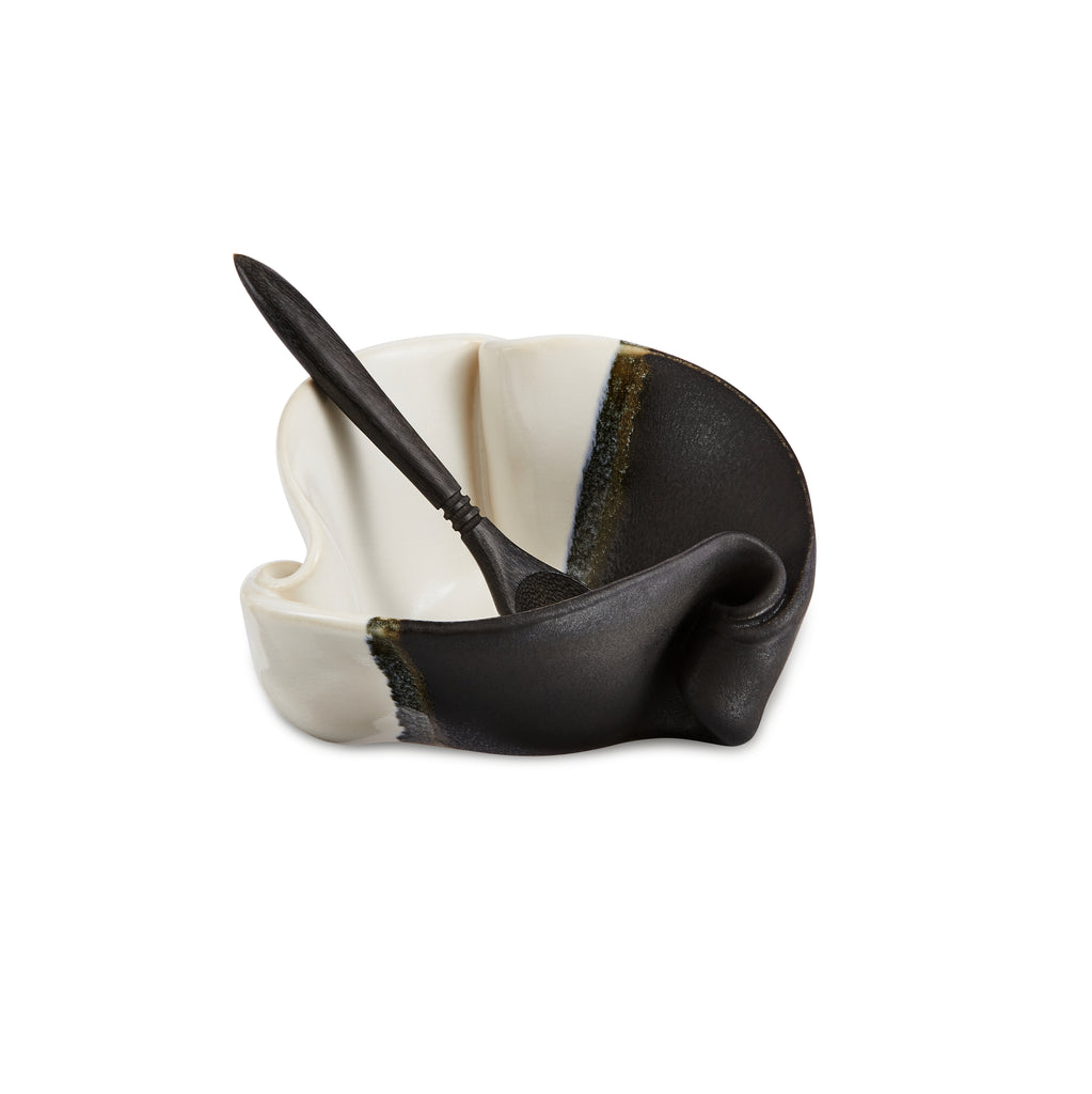 Mustard Pot - Black and White