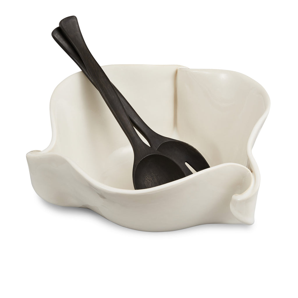 Large Curly Bowl - Simply White