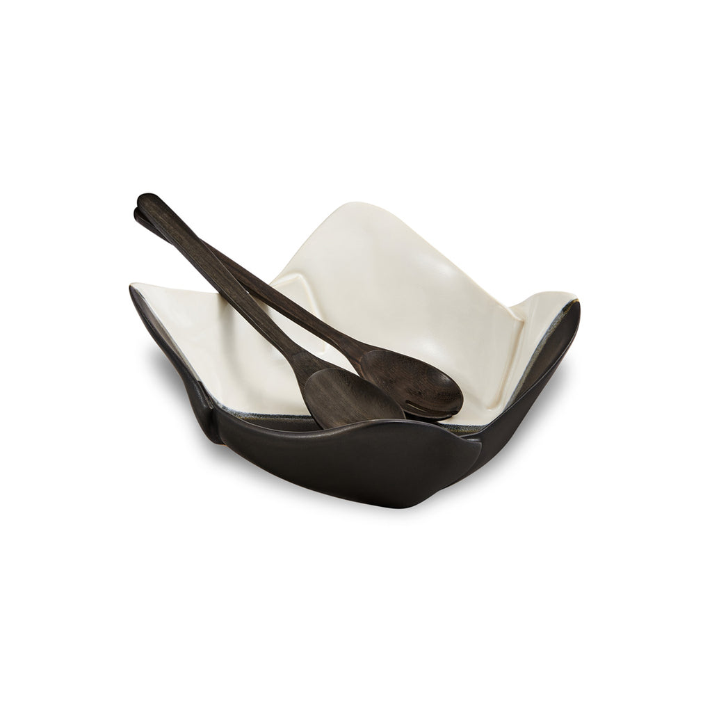 Square Bowl - Black and White