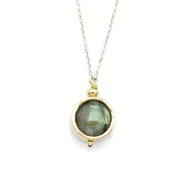 Small Faceted Labradorite Necklace