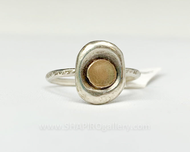 Silver and Gold Mix Ring