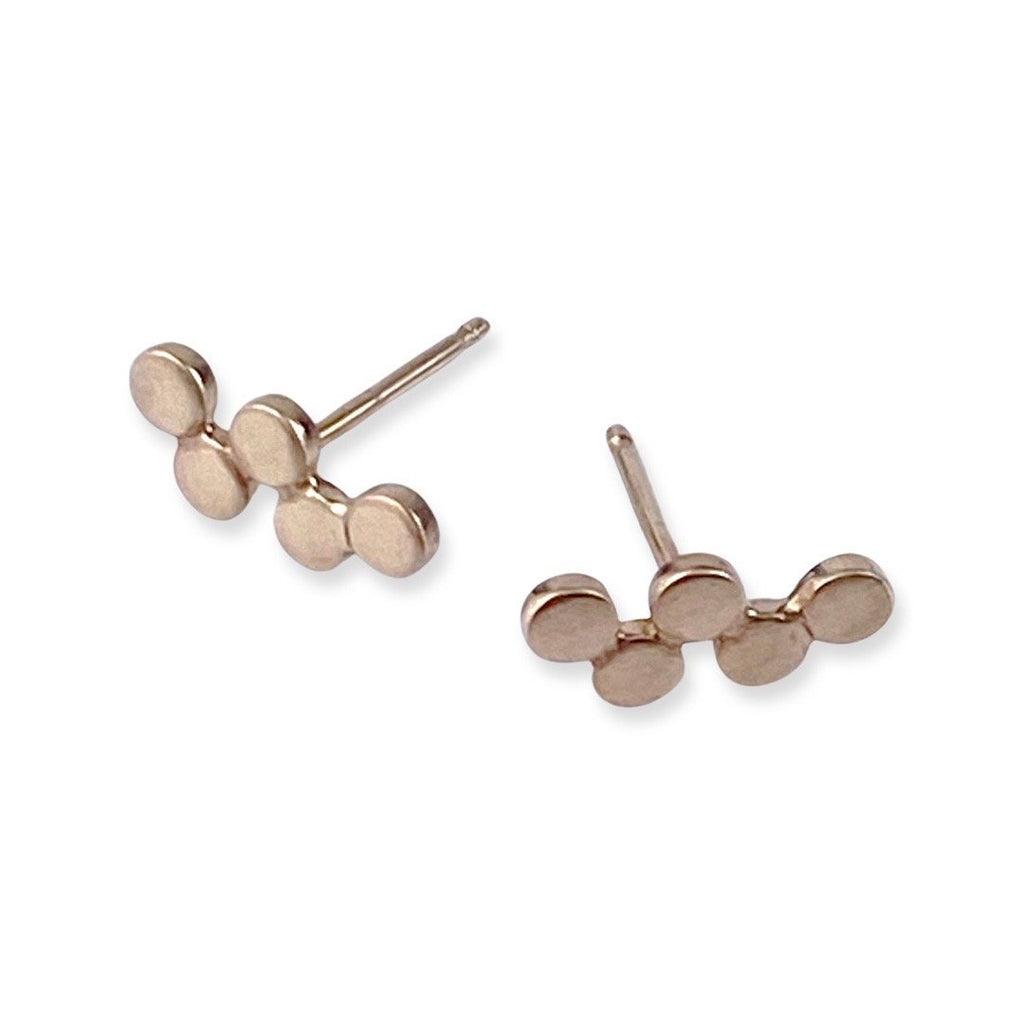 Elongated Mini Bubble Stud Earrings