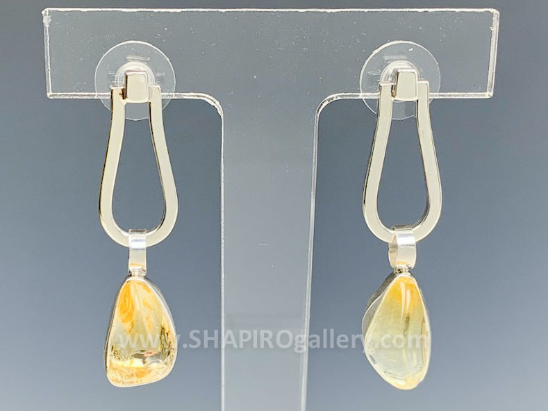 Reversible Citrine Earrings