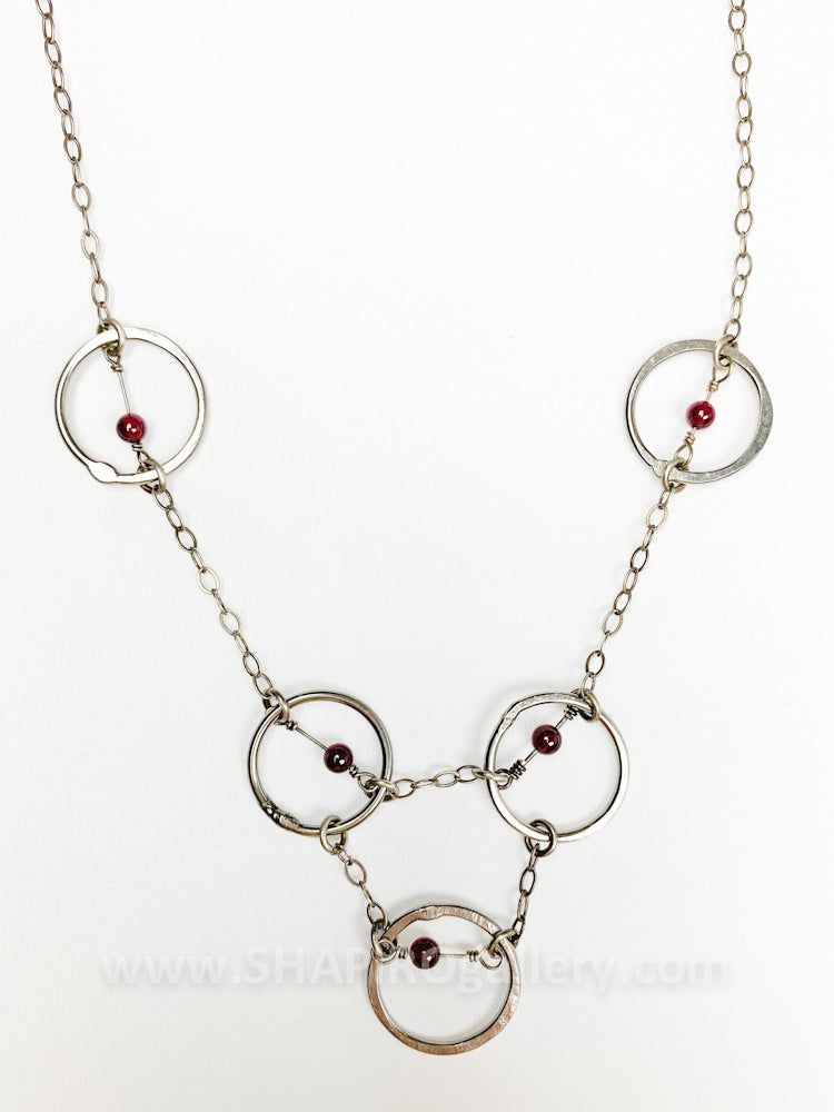 Garnet Links Necklace