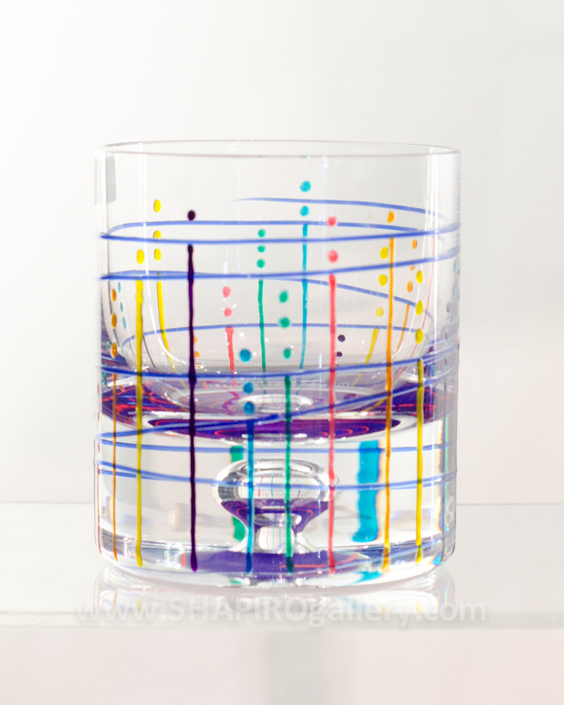 Handpainted Rocks Glass (multiple colors available)