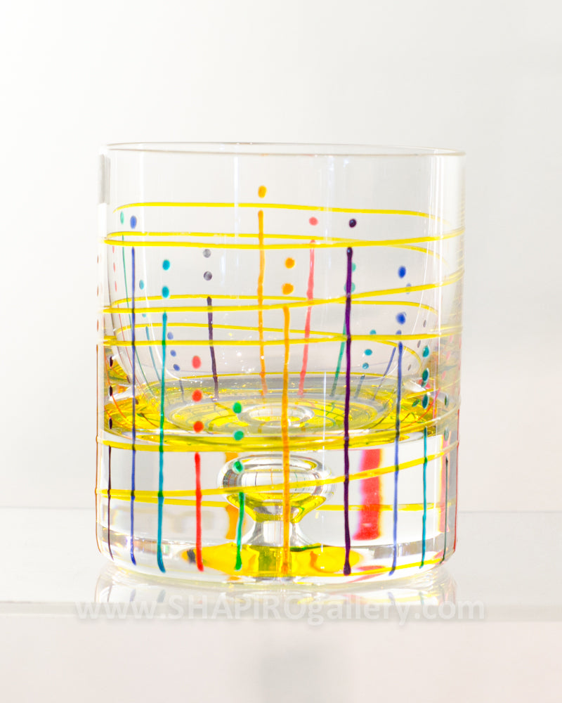 Handpainted Rocks Glass (multiple colors available)
