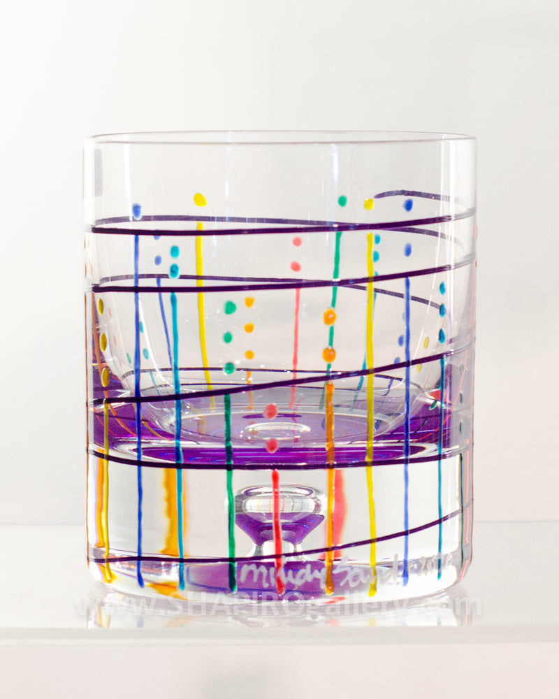 Handpainted Rocks Glass (multiple colors available)