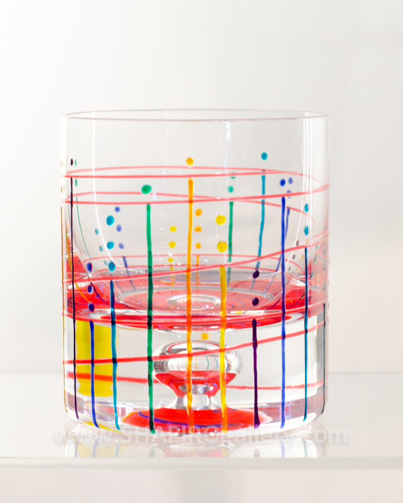 Handpainted Rocks Glass (multiple colors available)