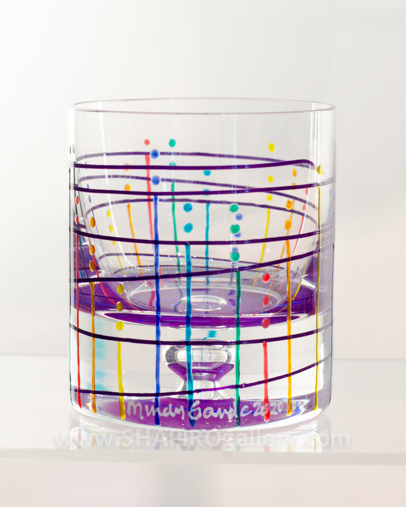 Handpainted Rocks Glass (multiple colors available)