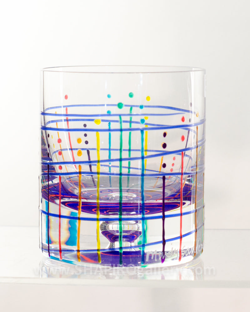Handpainted Rocks Glass (multiple colors available)